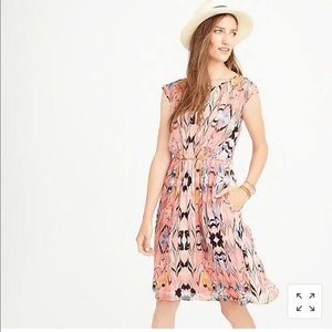 NWT J. Crew chiffon marble-print dress